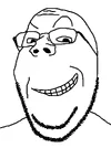 clenched_teeth dreamworks_face gapejak glasses looking_at_you monochrome raised_eyebrow smile...webp