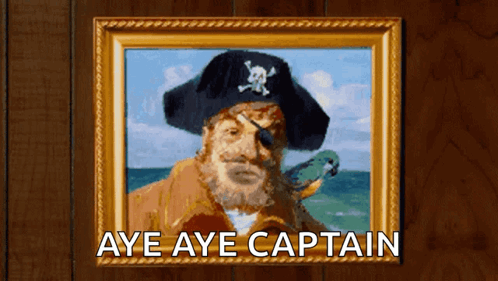Spongebob Pirate Captain Aye Aye GIF | GIFDB.com