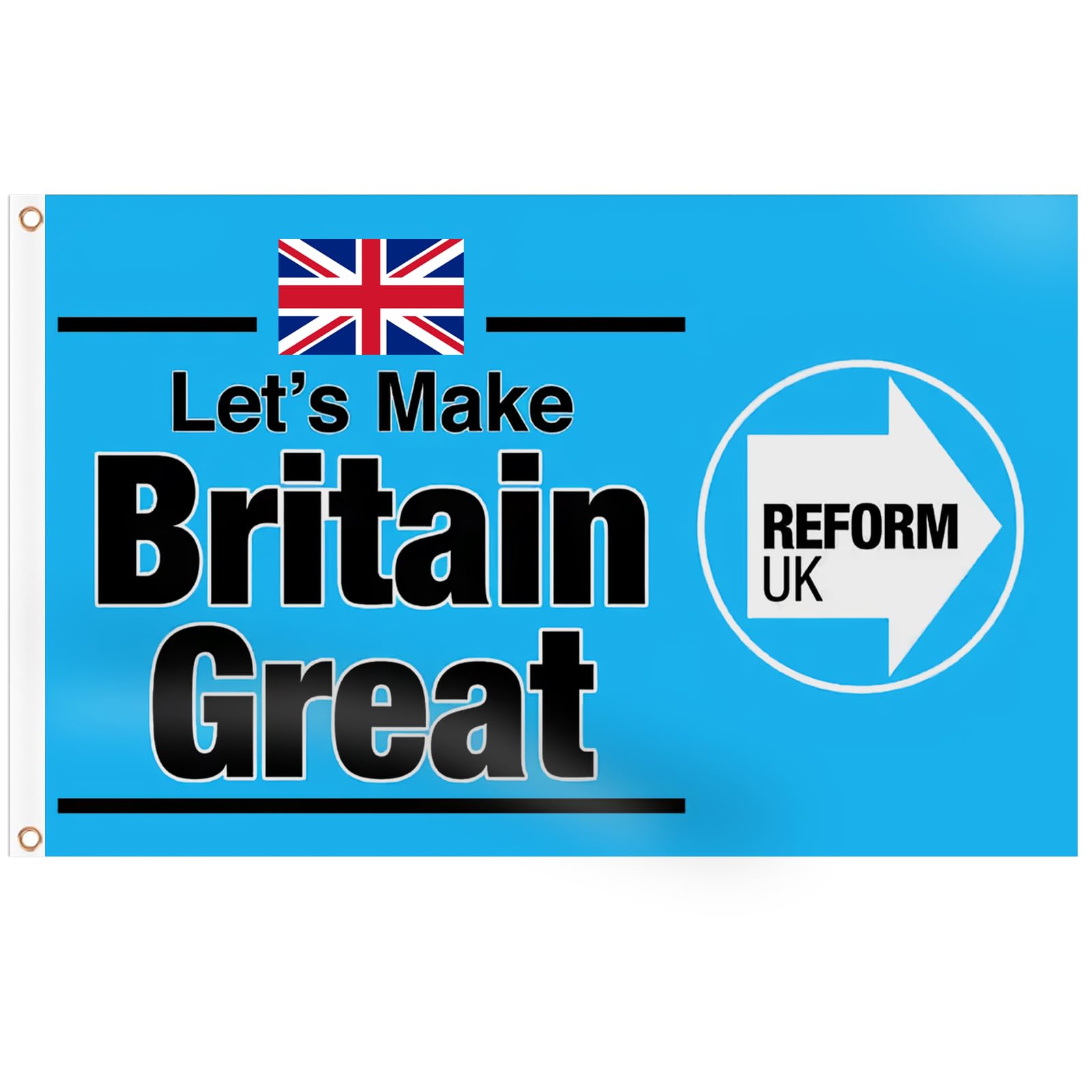 Reform Uk Flag 150X90Cm Flags Large Outdoor Decorative Union Jack Flag for  Yard, Balcony & Events, Durable Polyester with Grommets : Amazon.co.uk:  Garden