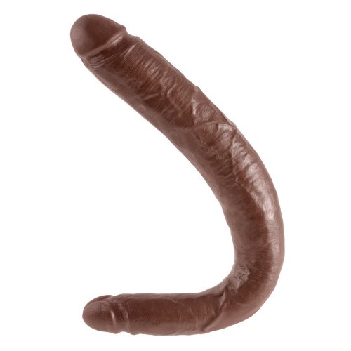 King Cock: 16 Inch Tapered Double Ender - Brown | Sex Toys at Adult Empire