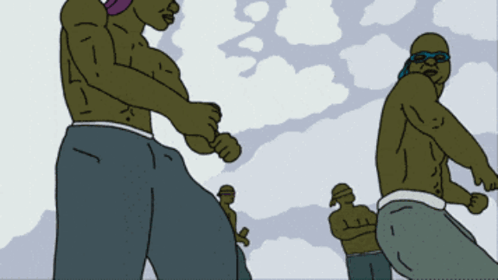 a cartoon of a man with a headband on his head