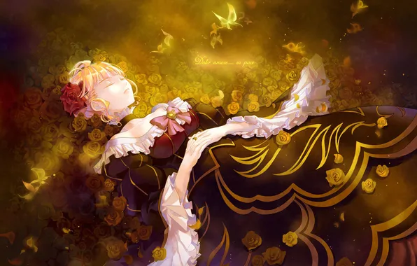 Обои девушка, аниме, арт, Umineko no Naku Koro ni, Beatrice, upscale на  телефон и рабочий стол, раздел аниме, разрешение 1920x1358 - скачать