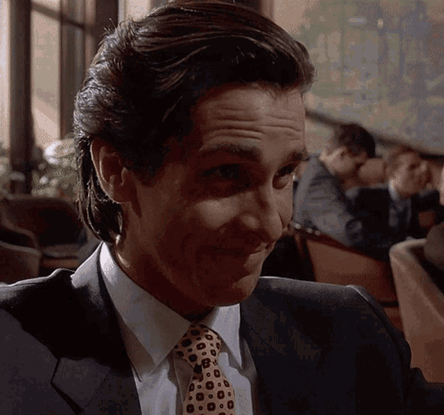 Patrick Bateman American Psycho GIF - Patrick Bateman American Psycho  Laughing - Discover & Share GIFs