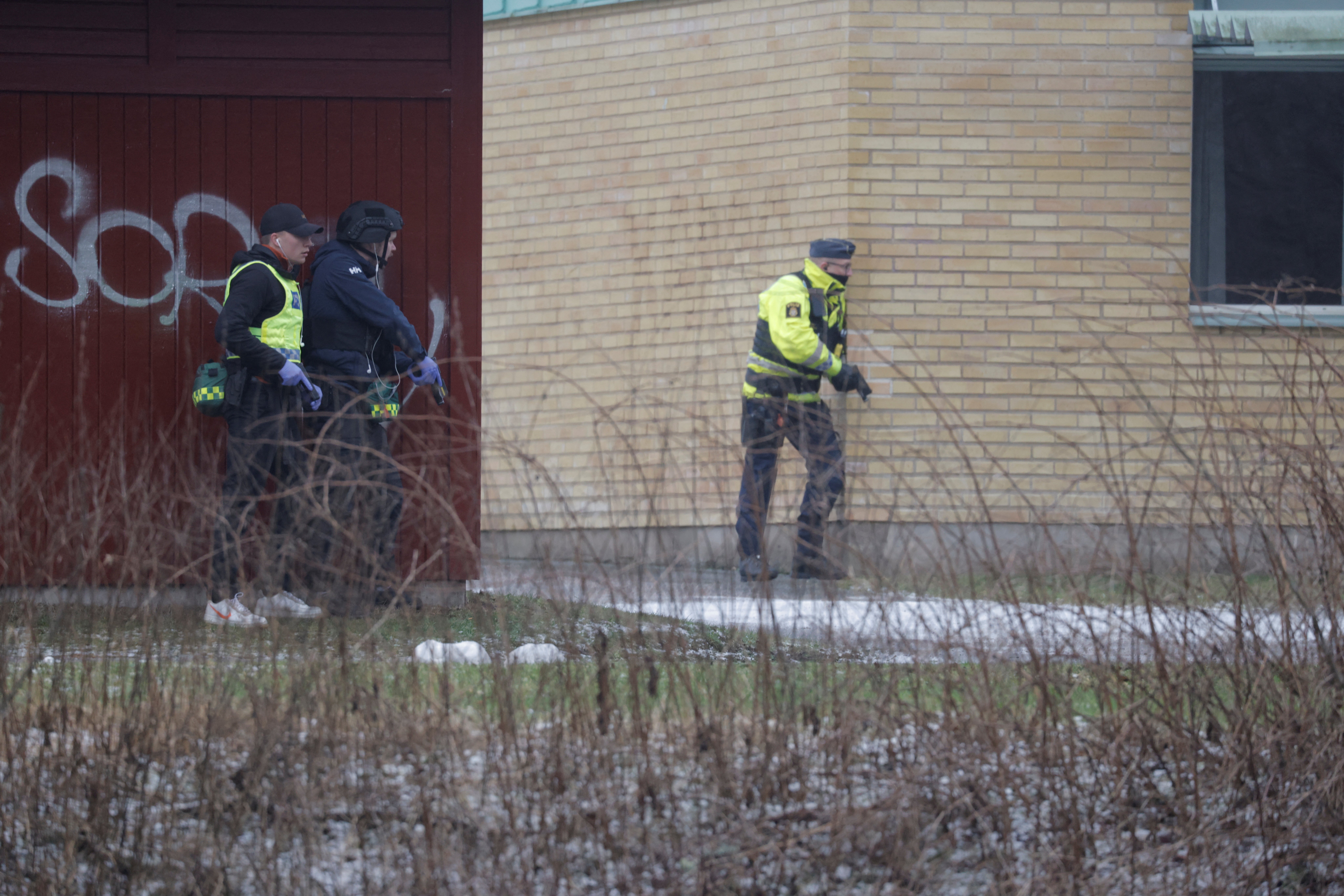 A major police operation is underway at Risbergska School