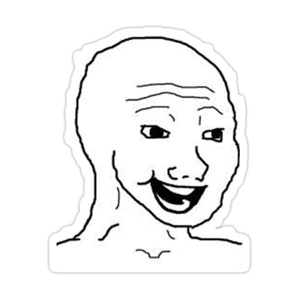 Happy Wojak Sticker by Verbital