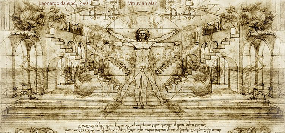 Da Vinci Vitruvian Man 1490 – marina's muses and women Artists