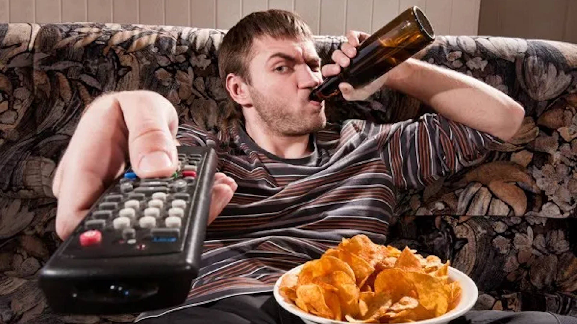 Guy Sipping Beer on a Couch Stock Image | Know Your Meme