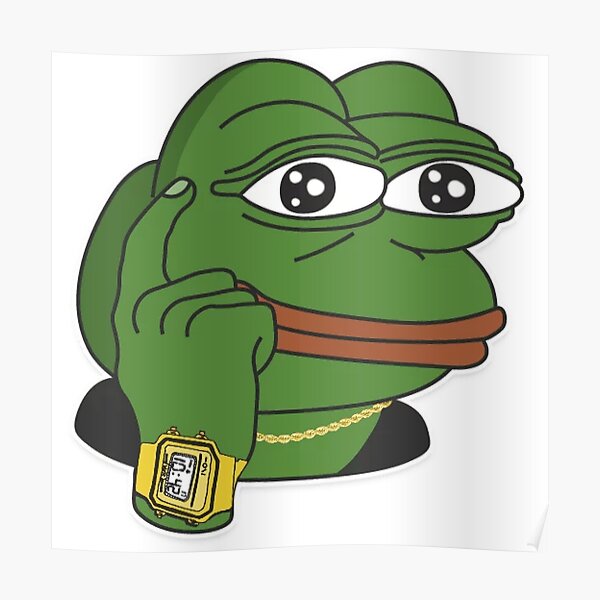 Pepe the frog smart , meme Poster for Sale by Alex-62 | Redbubble