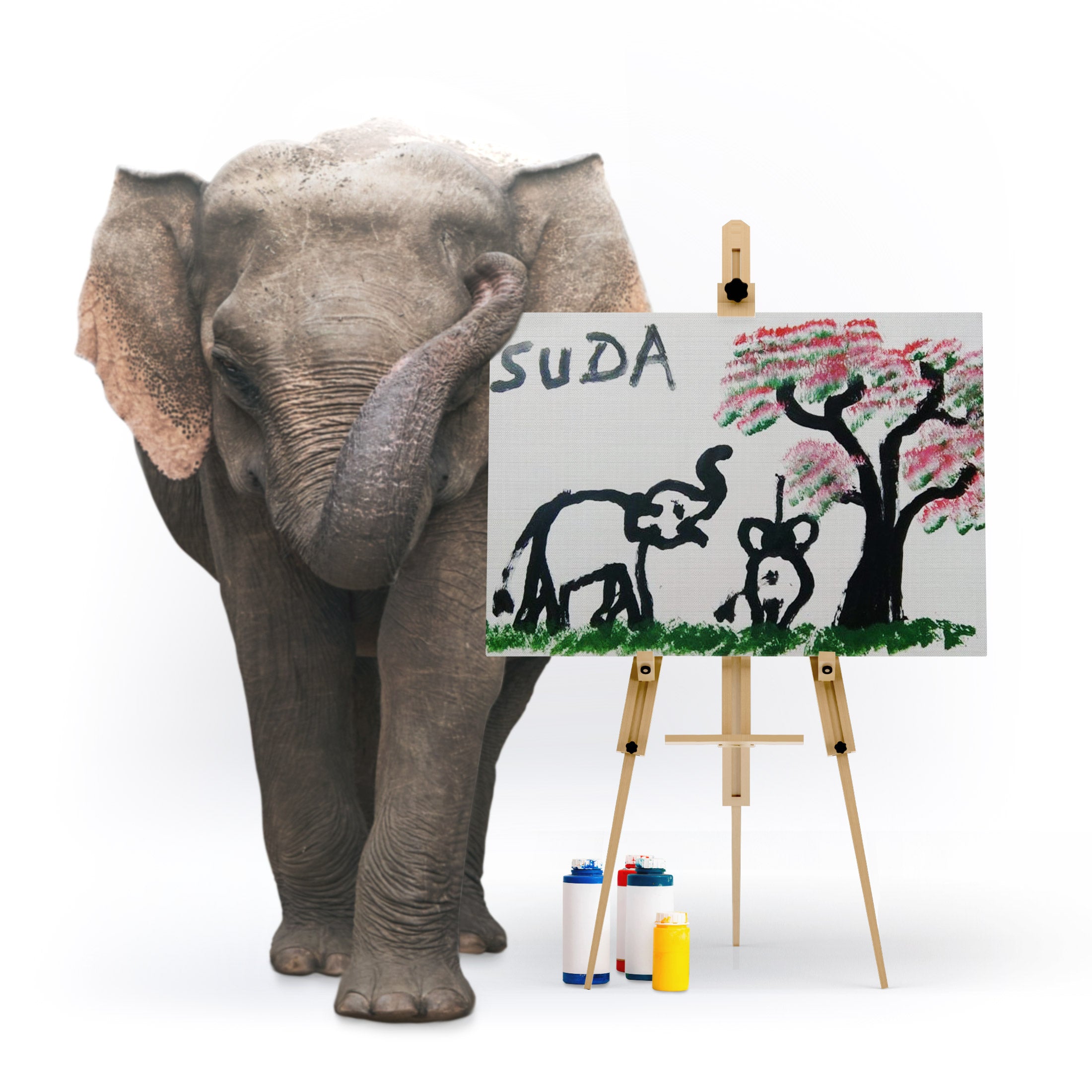 Elephant Painting Self Portrait