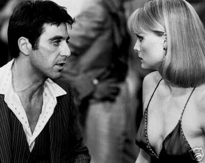 Tony Montana & Elvira Hancock (Al Pacino & Michelle Pfeiffer) -- Scarface  (1983)