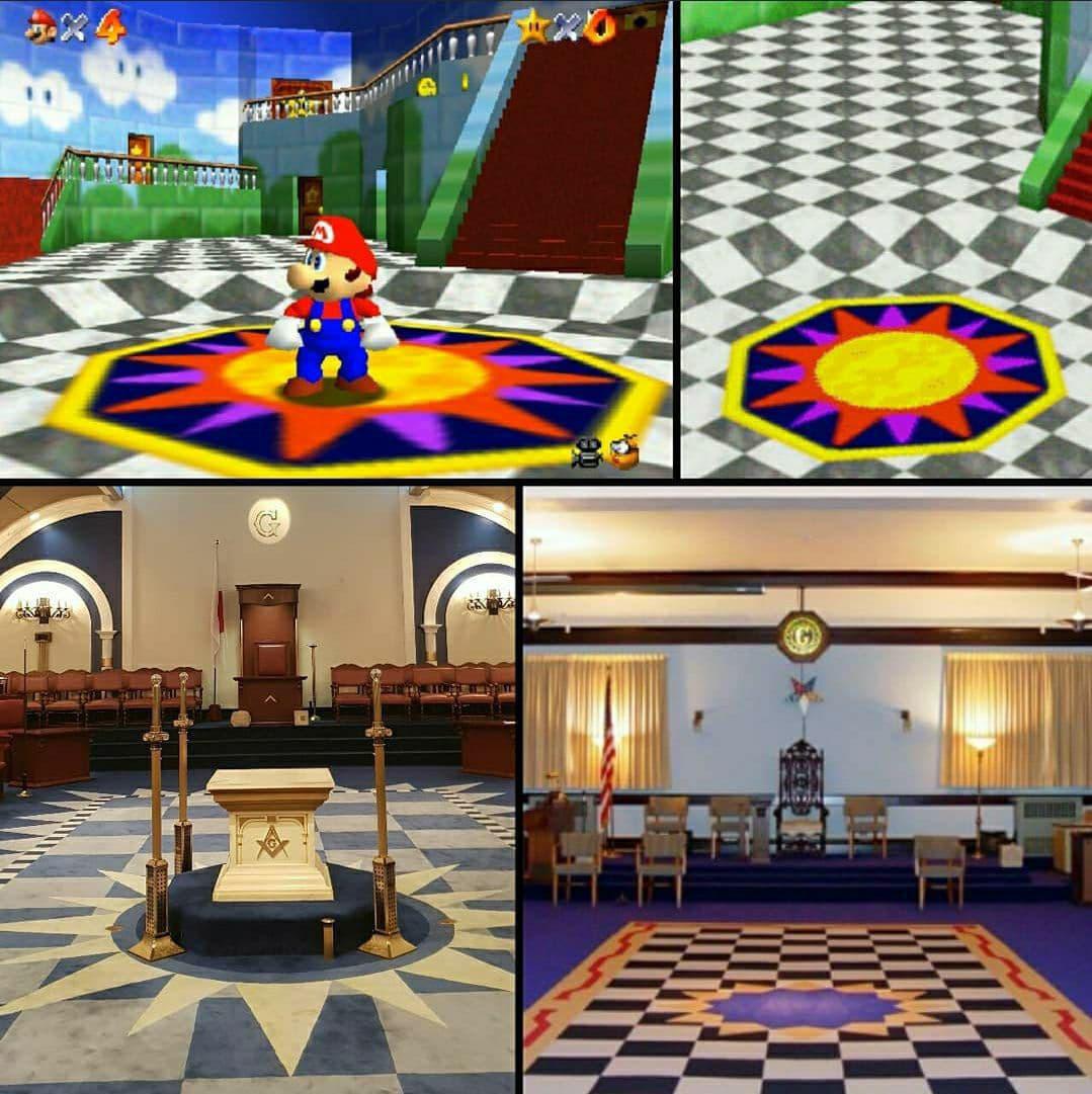 Masonic symbolism in the video game Super Mario 64 : r/SaturnStormCube