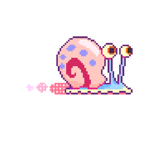 This may contain: an image of a pixellated snail with the letter c on it's shell