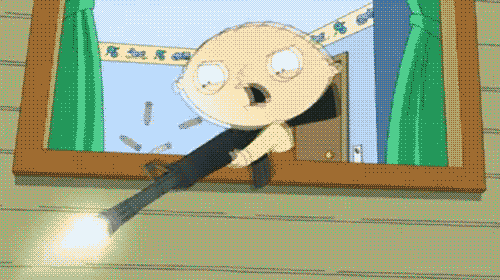 Stewie is angry and shoot on people - CrazyGif.com