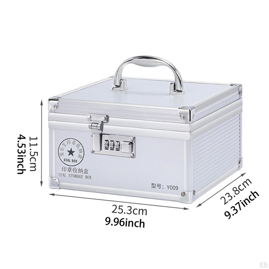 Combination Lock Box Large Capacity 6.30 x6.30 x4.53 Multi Grids with Code  Lockbox for Personal Buy cheaply on Joom