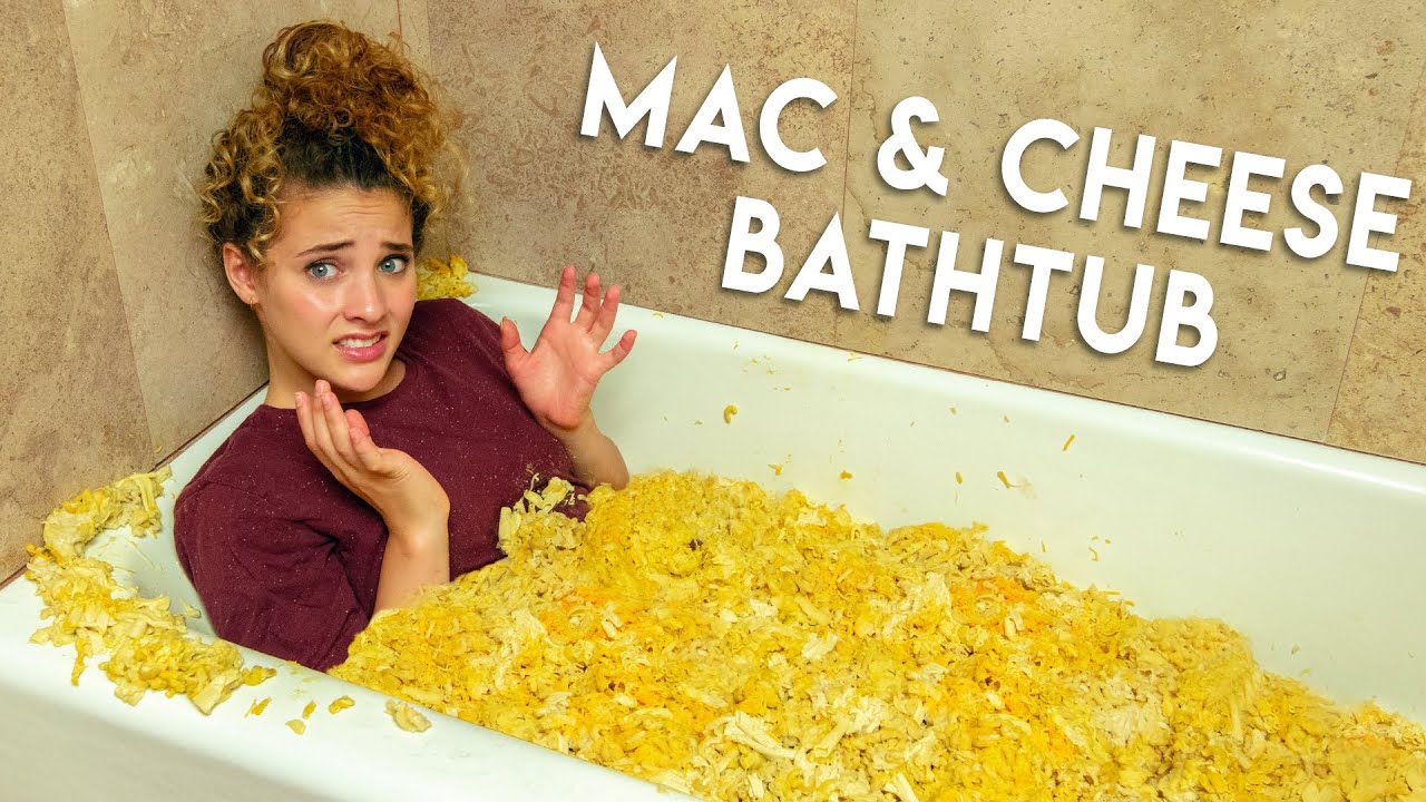 I Filled My Bathtub with Mac & Cheese - YouTube